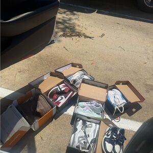 Assorted Athletic Sneakers Bundle - White, Black, Red, Blue, Green